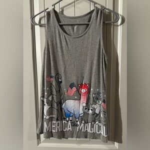 GIRLS—JUSTICE  4th of JulyTank Top-Size 18-20/ Like New-Only worn a Few Times.